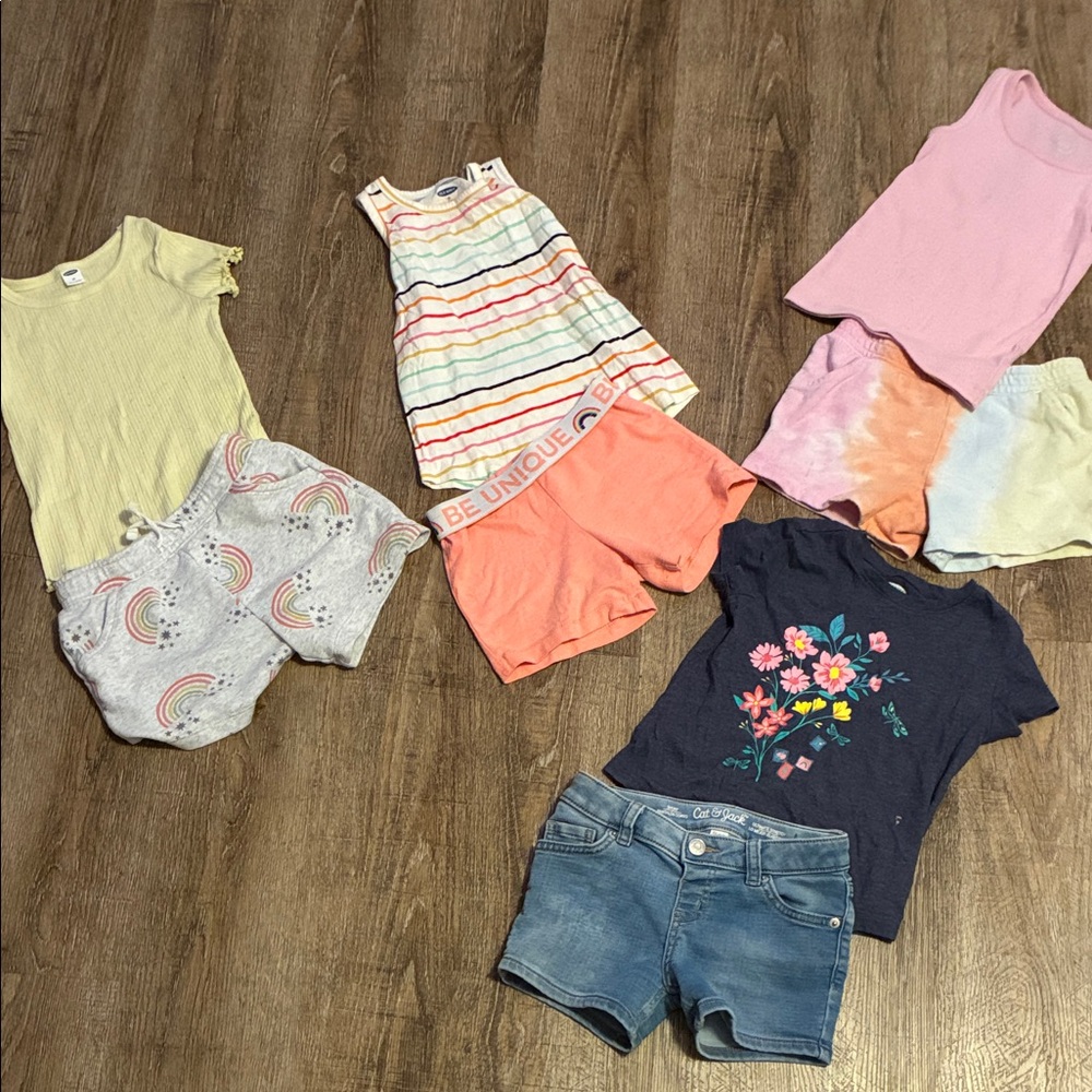 Old Navy Kids Tank Top and Shorts Set - Yellow, Pink, Blue